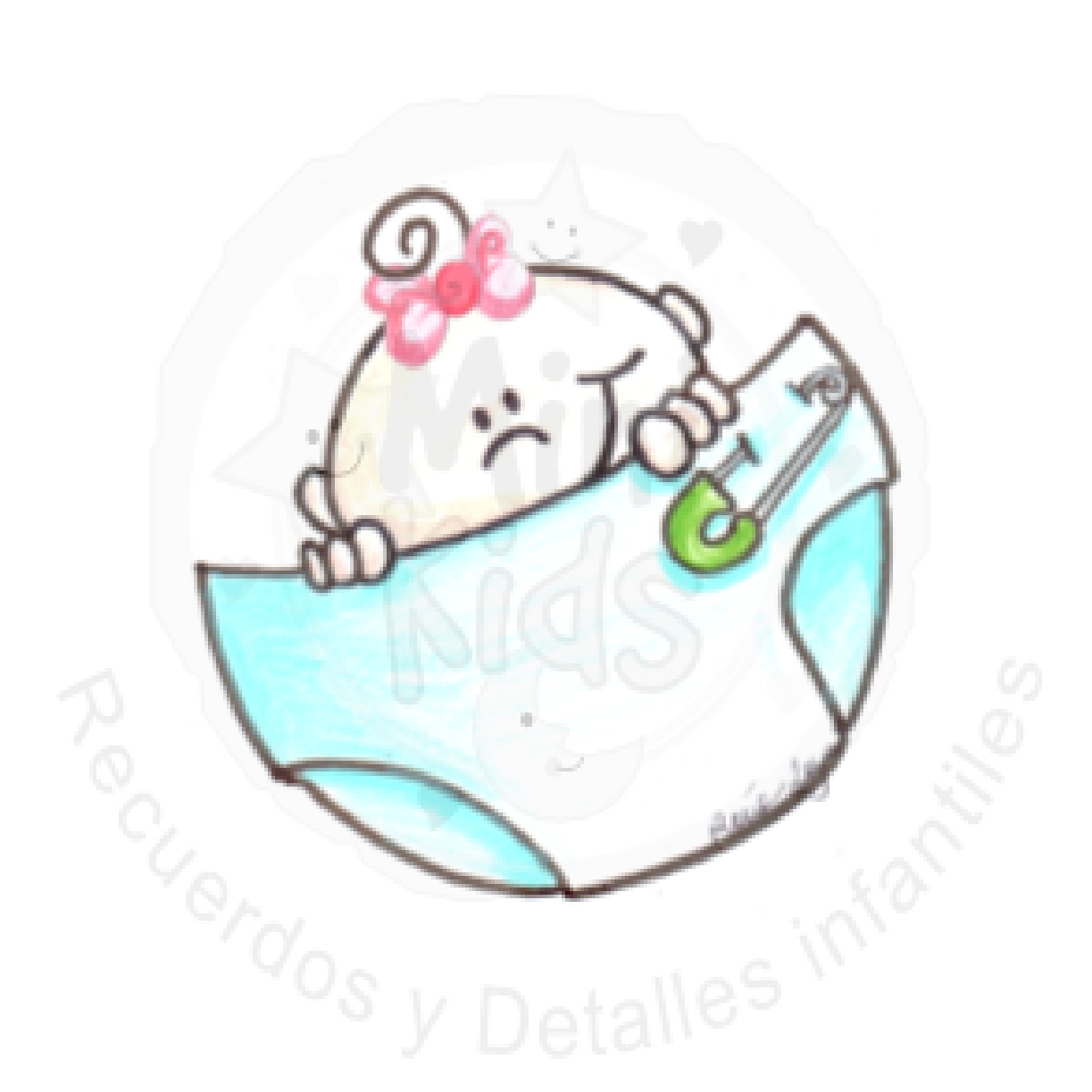 Santito personalizado primera comunión bautizo Chile - modelo 29