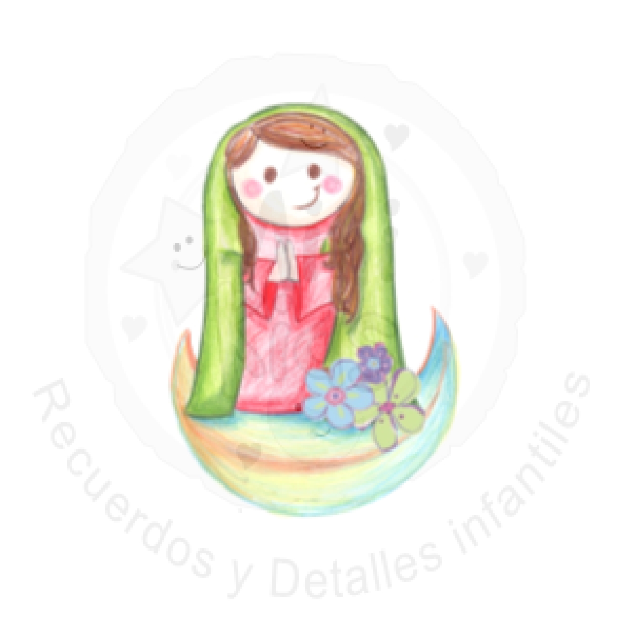 Santito personalizado primera comunión bautizo Chile - modelo 33